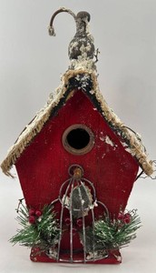 Christmas Decorative Birdhouse - 9 X 16 in