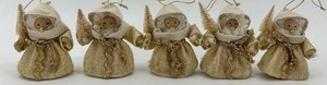 Vintage Miniature Angel Ornaments - Set of 5