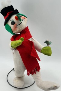 Vintage Annalee Snowman Christmas Figure - 12 X 19 in