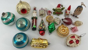 Vintage Christmas Ornament Mixed Lot - 20 Pieces