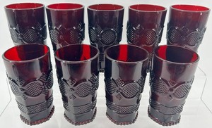 Avon Cape Cod Ruby Red Highball Glasses&nbsp