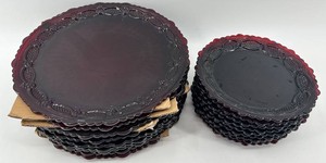 Avon Cape Cod Ruby Red Dinner &amp Salad Plates&nbsp
