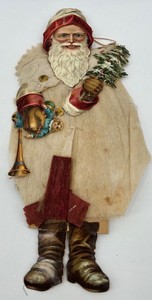 Vintage Santa Claus Die-Cut Christmas Wall Decoration