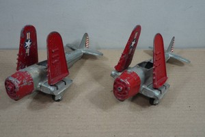 Vintage Hubley Manufacturing Co Cast Metal Toy Airplanes