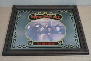 Vintage Dutch Masters the Fine Cigar Framed Glass Mirror