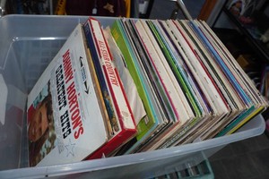Assorted Vinyl Records - Johnny Horton, All Star Country, Frankie Yankovic, The Partridge Family