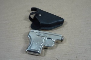 6 Ounce Stainless Steel Pistol Flask with Holster
