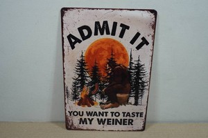 Novelty Metal Sign - Taste My Weiner
