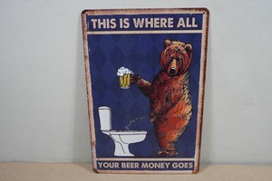 Novelty Metal Sign - Beer Money