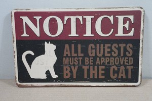 Novelty Wood Sign - Approved by Cat