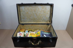 Vintage Trunk Filled with MAD Books and Satire Magazines