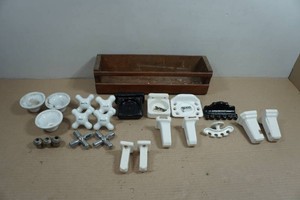 Antique Porcelain Bathroom Knobs and Hangers