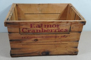 Antique Eatmor Cranberries Wood Crate
