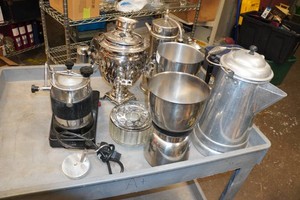 Assorted Vintage Coffee Makers and Accessories