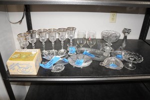 Assorted Clear Glass Dishes