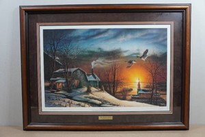 Framed Terry Redlin Print - The Sharing Season - Signed Open Edition