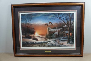 Framed Terry Redlin Print - The Sharing Season II - Signed Open Edition