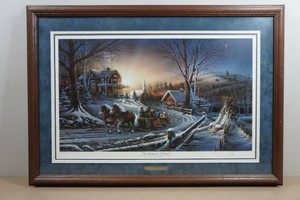 Framed Terry Redlin Print - The Pleasure of Winter - 299324500