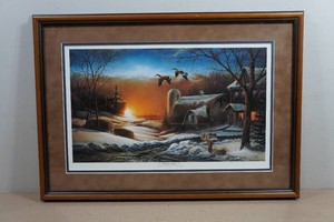 Framed Terry Redlin Print - The Sharing Season II