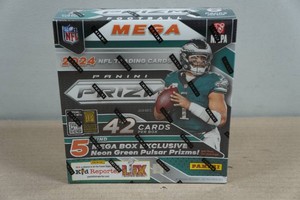 2024 Panini Prizm Mega Box of Football Card Packs - Neon Green Pulsar Prizms