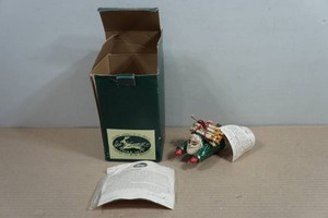 Vintage Leo Smith Flying Woodsman Santa Folk Art Ornament