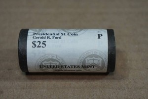 $25 Roll of Uncirculated US Presidential $1 Coin Gerald B Ford - Philadelphia
