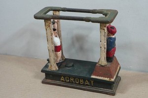 Vintage Cast Iron Acrobat Bank