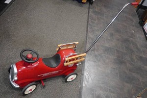 Radio Flyer Fire Engine Ride-On Toy with Removable Handle