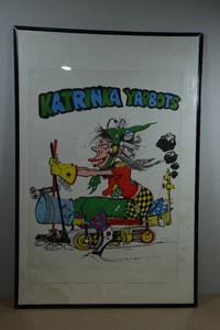 1971 Action Decal Katrinka Yarbots Satire Poster