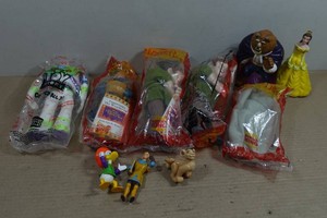 Disney Kids Meal Toys - Beauty and the Beast, Hunchback, Toy Story