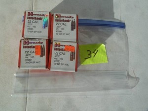 Hornaday .22 Interlock 70 Grain Bullets
