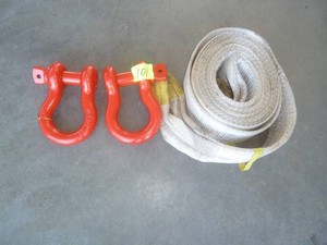 6 tow Strap With 1 12 Ton Clevis set