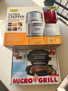 2 Brand New Kitchen Items - Micro Grill &amp Ultra Chopper