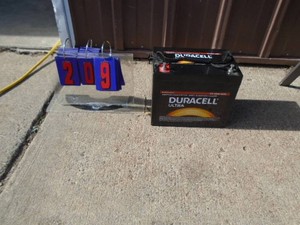 Duracell Ultra battery. Deep cycle. See pictures for voltage. As shown.