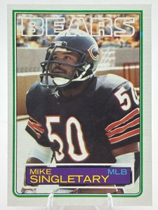 1983 Topps Football Mike Singletary Chicago Bears Rookie Card #38