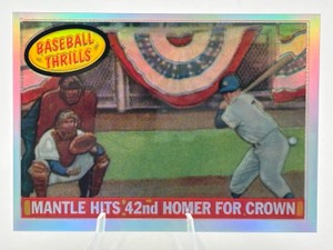 1997 Topps Mickey Mantle Refractor Baseball Thrills #461