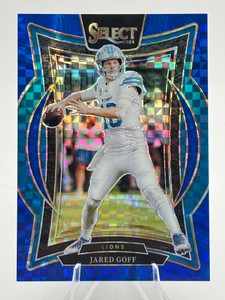 2024 Panini Select Concourse Jared Goff Blue X-Fractor #36 Numbered 93249