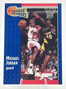 1991 Fleer League Leaders Michael Jordan #220 Basketball Card