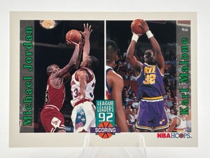 1992 Skybox NBA Hoops Michael Jordan  Karl Malone League Leaders #320