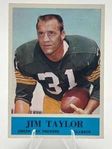 1964 Philadelphia Jim Taylor #80 Green Bay Packers Football Card