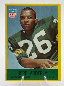 1967 Philadelphia Gum #74 Herb Adderly Green Bay Packers Football Card