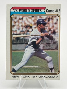 1974 Topps Baseball Card Game 2 Willie Mays World Series #473