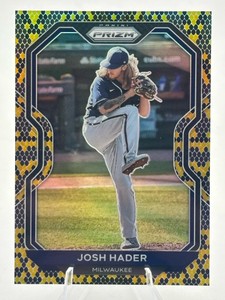 2021 Panini Prizm Josh Hader Snakeskin Prizm Parallel #162 Numbered 350 Baseball Card