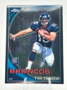 2010 Topps Chrome Tim Tebow Rookie Card #C100 Football Card