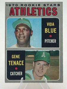 1970 Topps Baseball Athletics Rookie Stars Featuring Vida Blue and Gene Tenace #21 Baseball Card