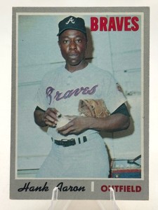 1970 Topps Baseball Hank Aaron #500 Baseball Card