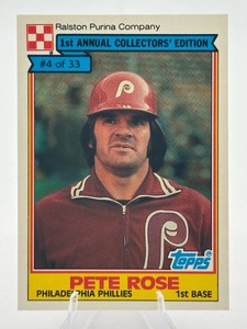 1984 Topps Ralston Purina Company (1st Annual Collectors Edition) Pete Rose #4 Baseball Card
