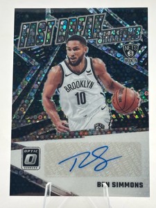 2023-24 Panini Donruss Optic Fast Break Signatures Ben Simmons Autograph Card #FBS-BSM