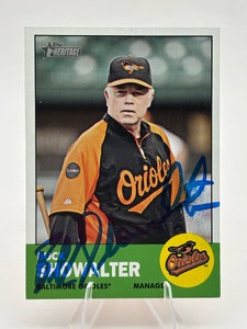 2012 Topps Baseball Buck Showalter #213 Baltimore Orioles On Card Autograph Baseball Card
