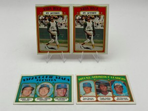 1972 Baseball Card Lot - Tom Seaver  Fergie Jenkins  Vida Blue  Darrell Porter